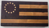 US Flag End Grain Cutting Board - 6.25x11.25x1.75 - 13 Stars