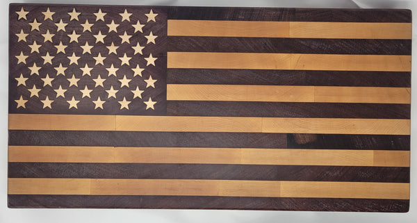 US Flag End Grain Cutting Board - 11.5x22.75x2