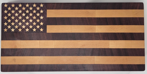 US Flag End Grain Cutting Board - 8x17x2